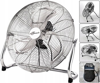 Stor kraftfull fläkt 150W, golvmodell, ganska tyst, 50 cm (20)