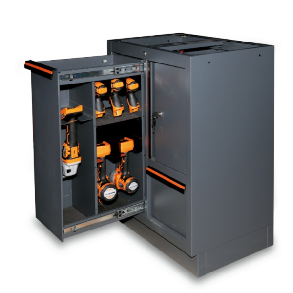 Verktygsskåp med laddmodul, utdragbart sidofack och ventilationsöppning, BETA Tools - 2