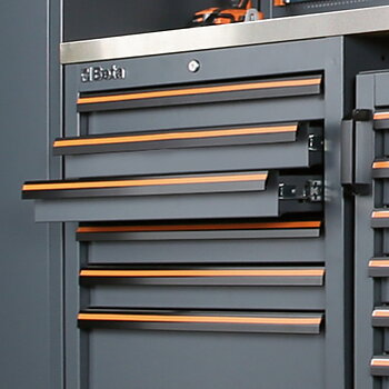 Fast Lådmodul 3 Lådor 2 Inbyggda Rullar 566 x 406 mm, BETA Tools