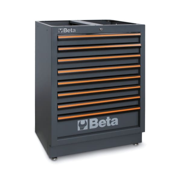 Verktygsskåp med 8 lådor 566 x 406 mm, fast modul, BETA Tools