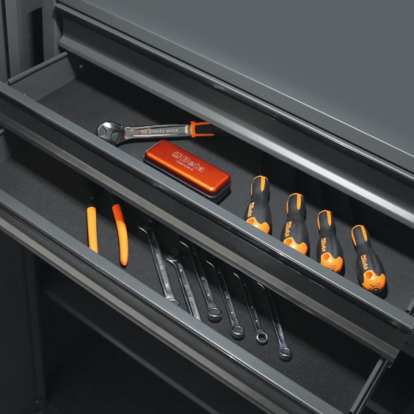 Lådmodul 3 Lådor 661 x 360 mm Kullagersglidbanor för Verktygsskåp C45PRO/RSC50, BETA Tools - 3