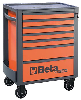 Verktygsvagn 7 Lådor 588 x 367 mm, Förstärkt ABS-arbetsyta, BETA Tools - Röd
