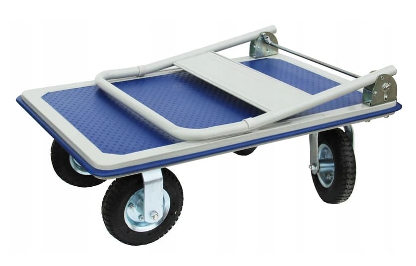 Flyttvagn 300 kg 90 x 60 cm hopfällbar, transportvagn, transportkärra, lastkärra - 3
