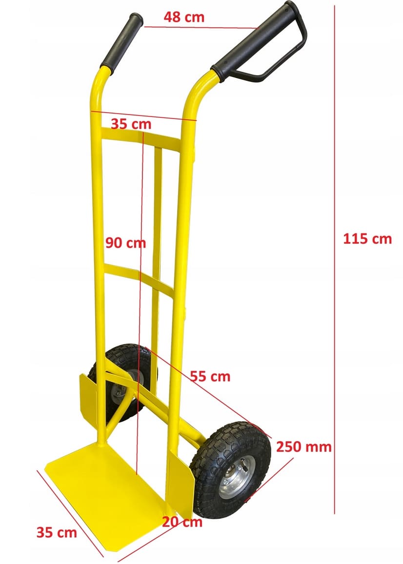Pirra max 250 kg, lastpirra, magasinkärra, transportkärra, stål - 4