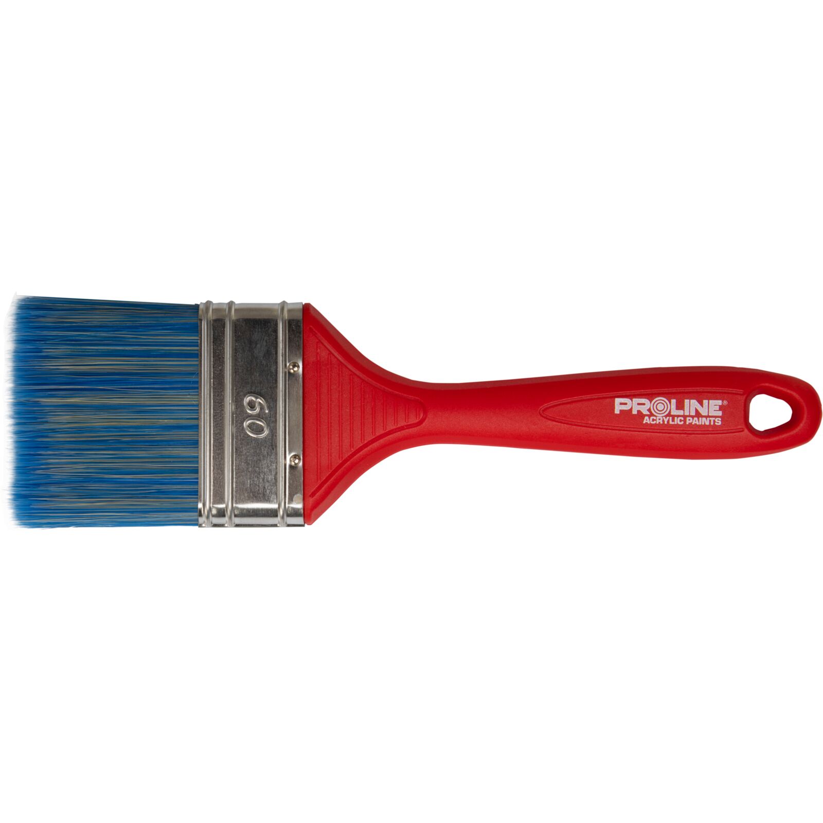 PROLINE TOOLS Flat Paintbrush Std.30 mm, Plastic Handle, Acryl.paints, Proline