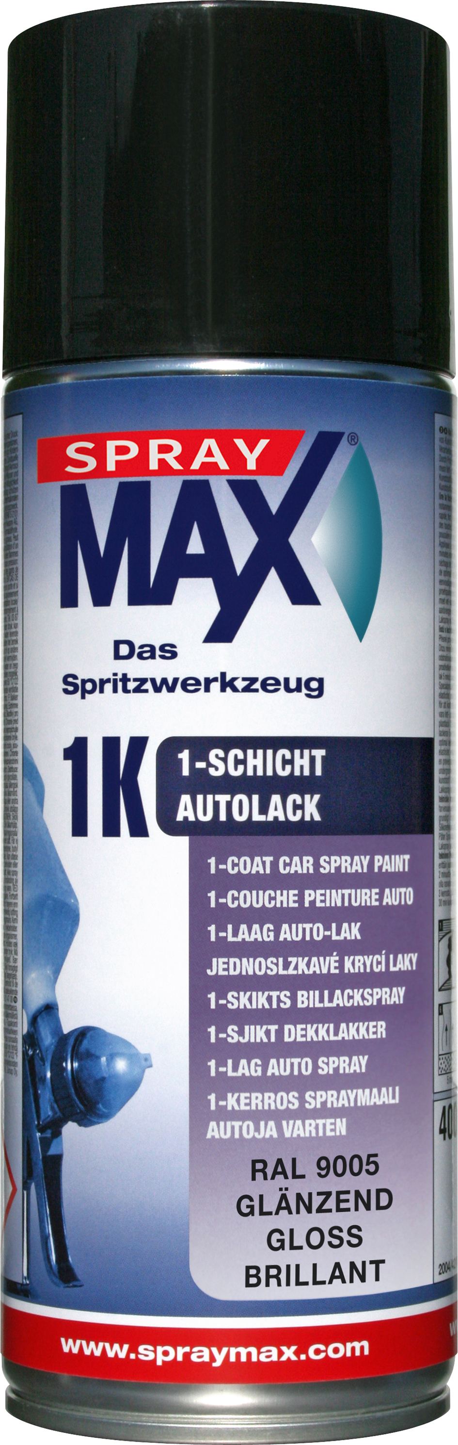 SprayMax Sprayfärg Blank Svart RAL 9005 400 ML