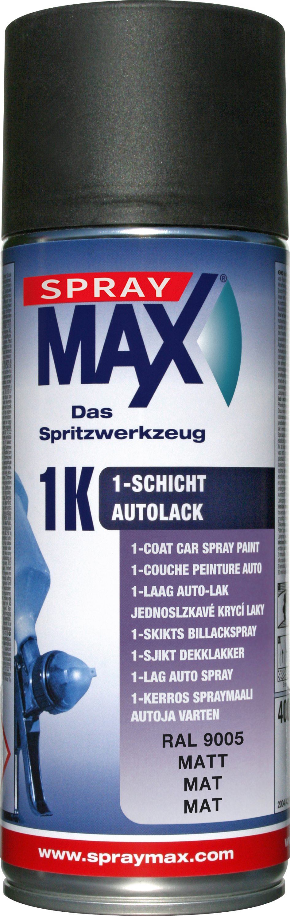 SprayMax Sprayfärg Matt Svart RAL 9005 400 ML