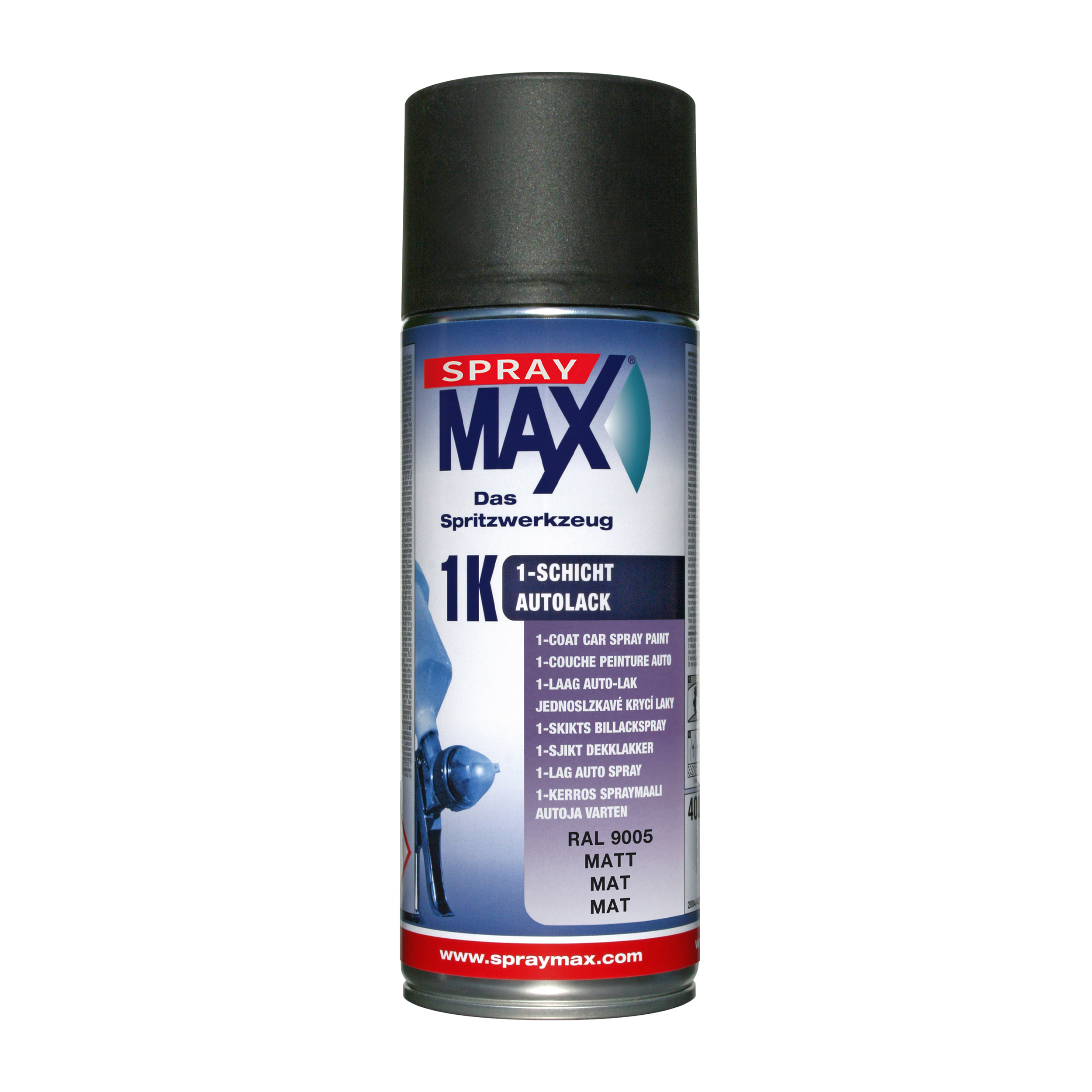 SprayMax Sprayfärg Matt Svart RAL 9005 400 ML - 2