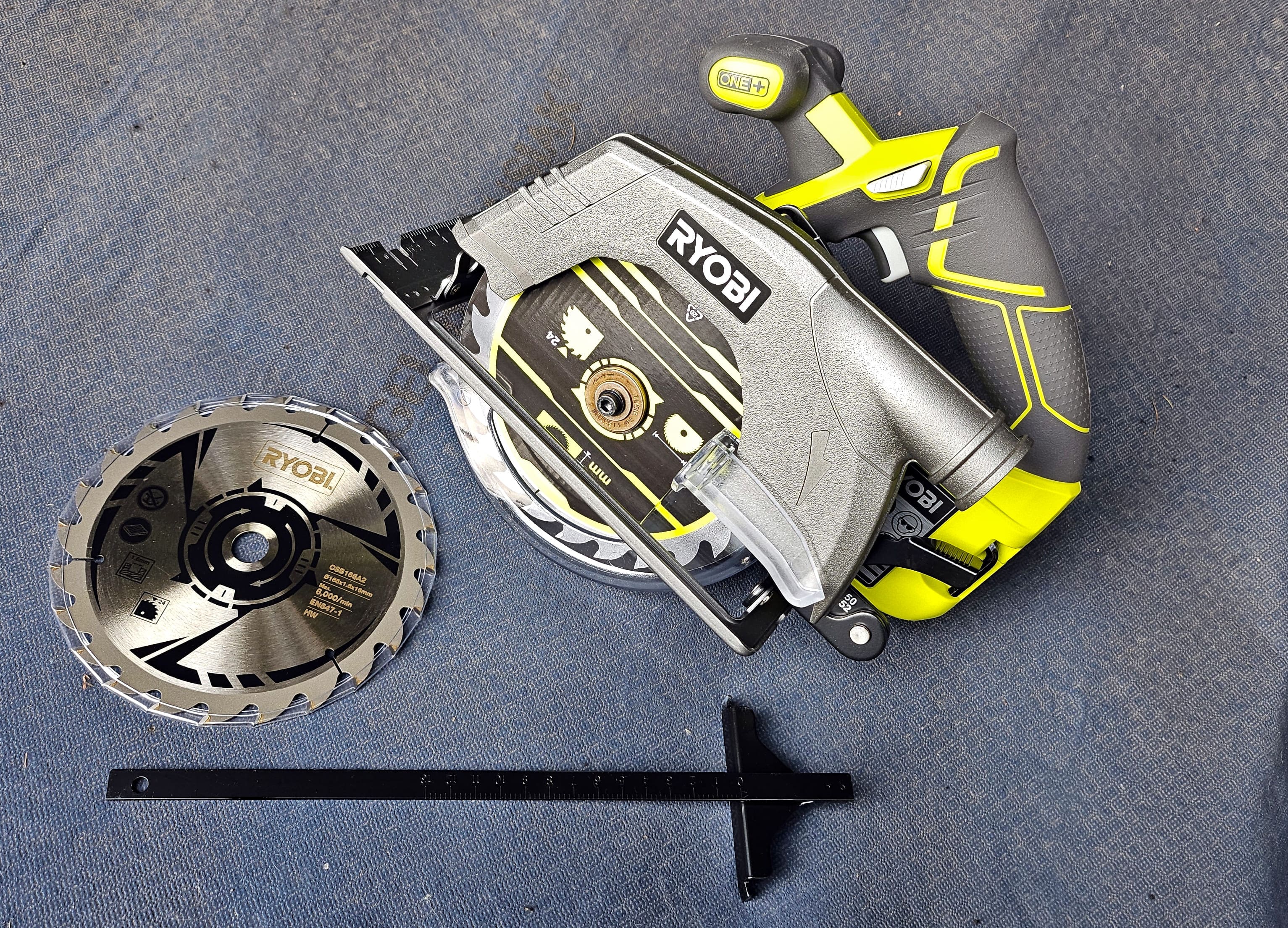 Cirkelsåg 18V, klingan 165 mm, sågdjup 52 mm (utan batteri), Ryobi R18CS-0 ONE+ - 5