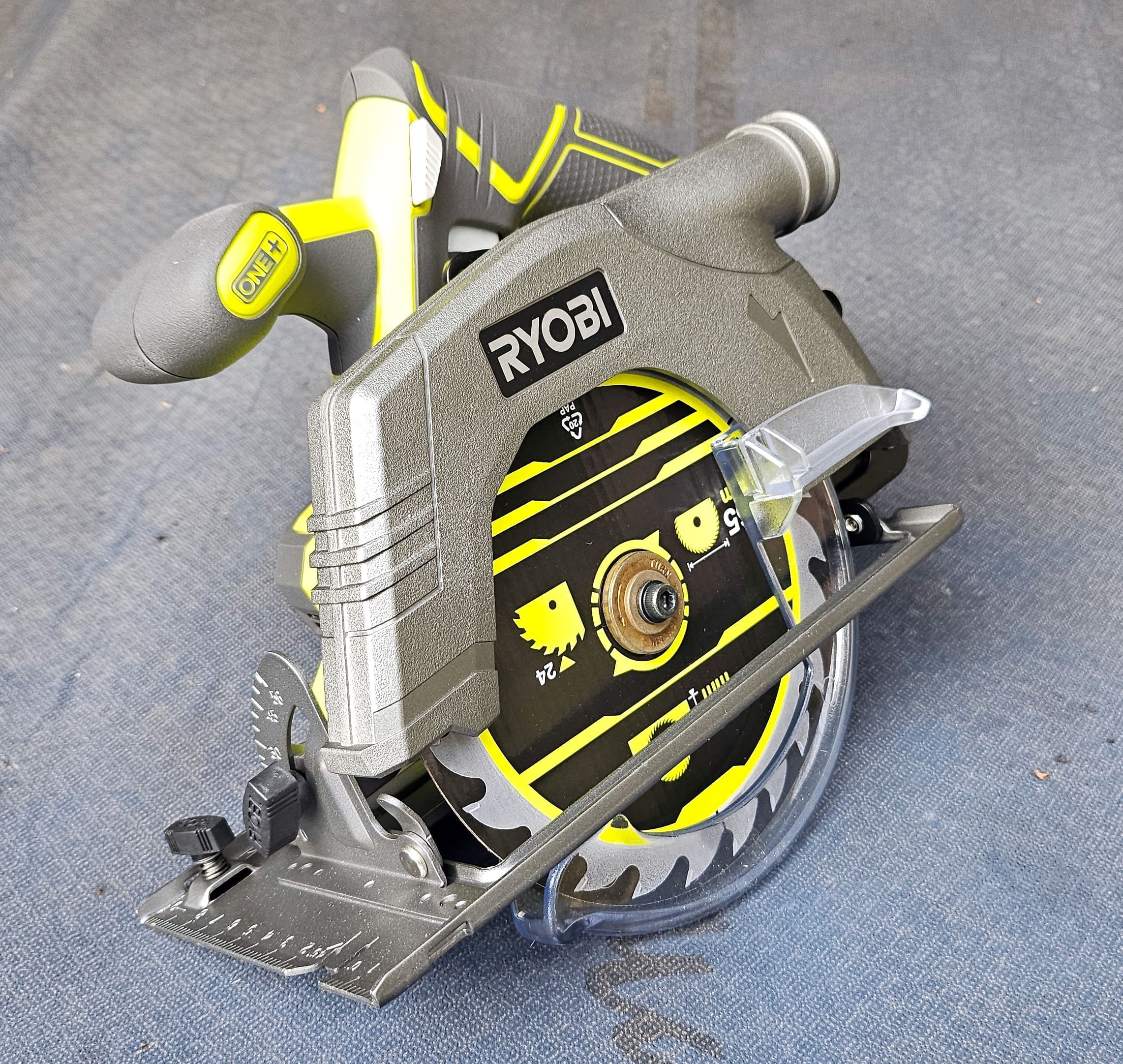Cirkelsåg 18V, klingan 165 mm, sågdjup 52 mm (utan batteri), Ryobi R18CS-0 ONE+ - 4