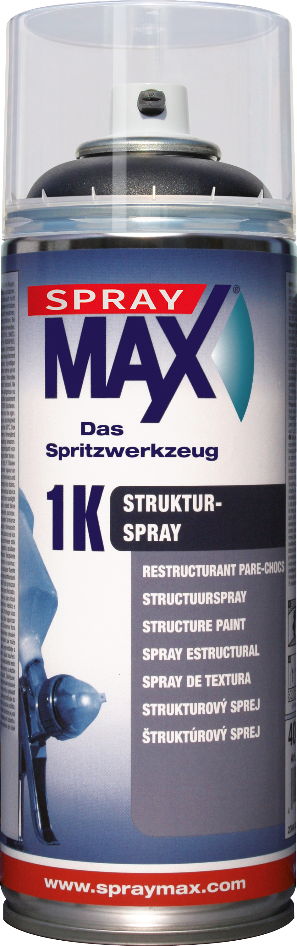SprayMax Strukturfärg  Medium Svart 400 ML