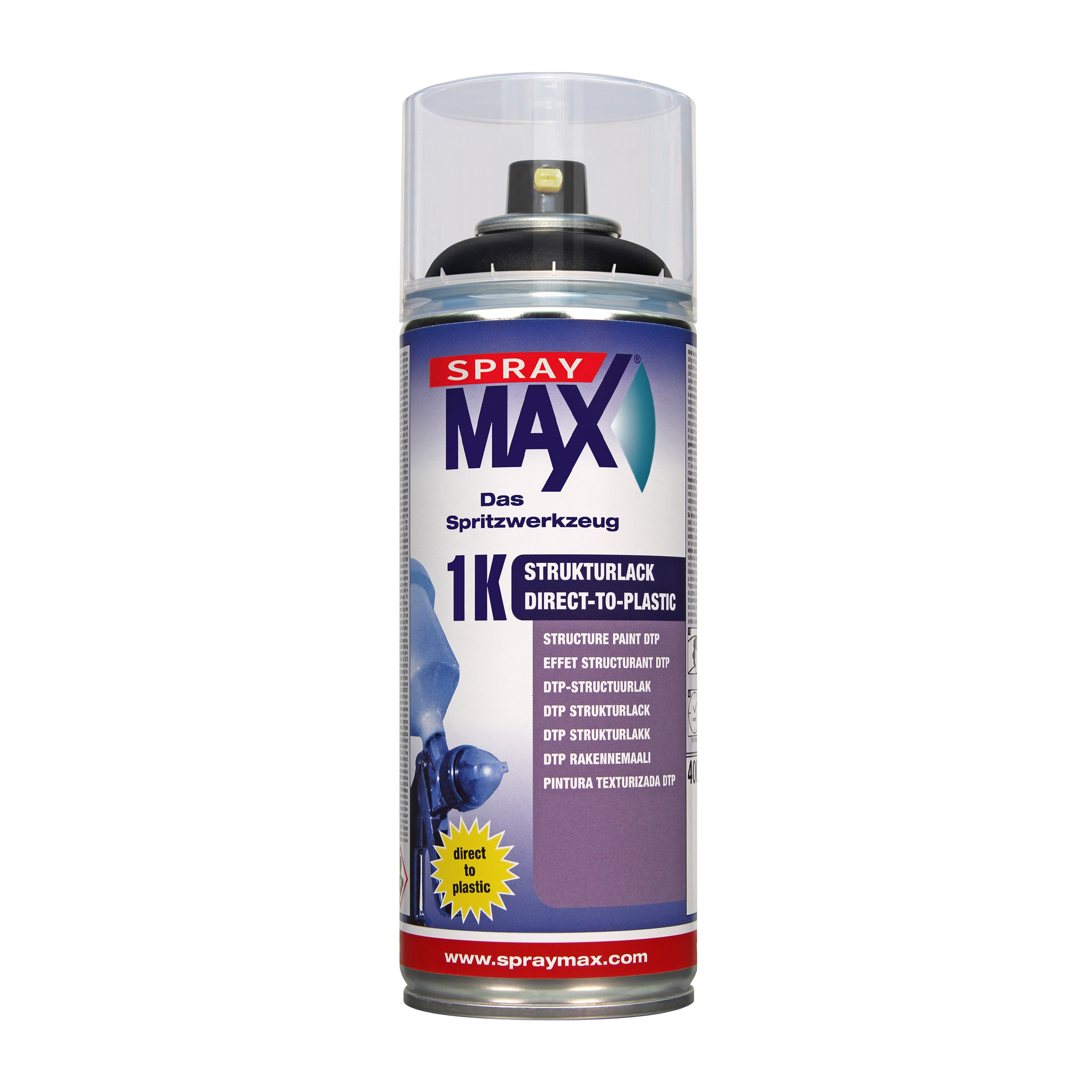 SprayMax 1K Structure paint DTP Black 400 ML - 2