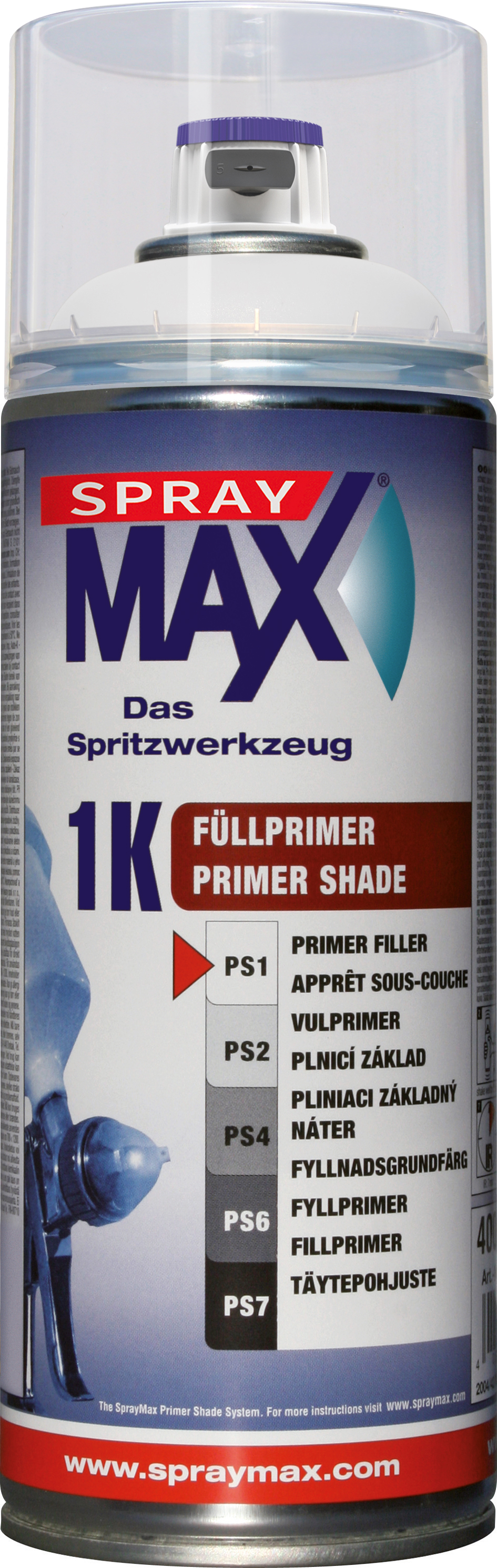 SprayMax 1K Shade Fullprimer White 400 ML