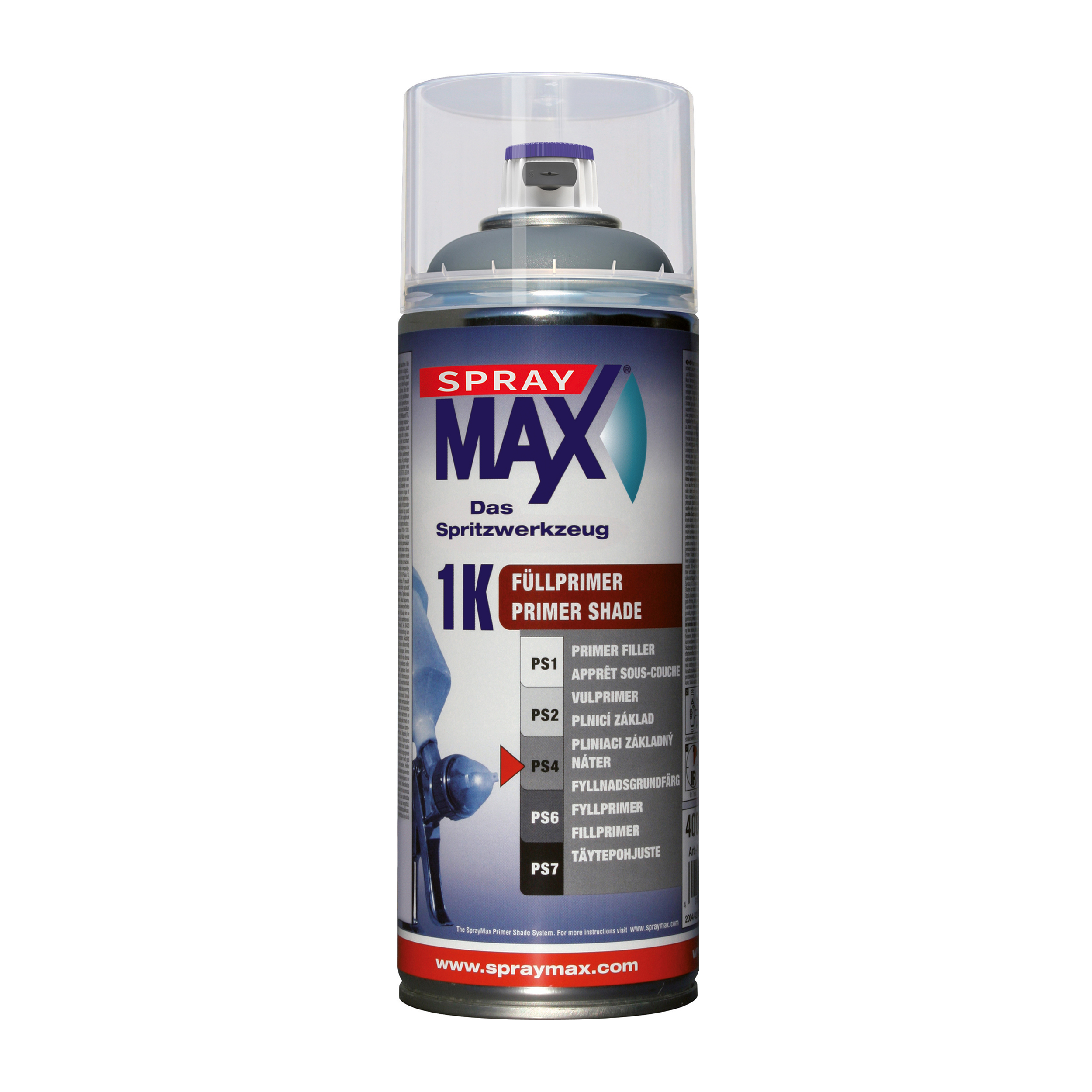 SprayMax 1K Shade Fullp. Mediumgrey 400 ML - 2