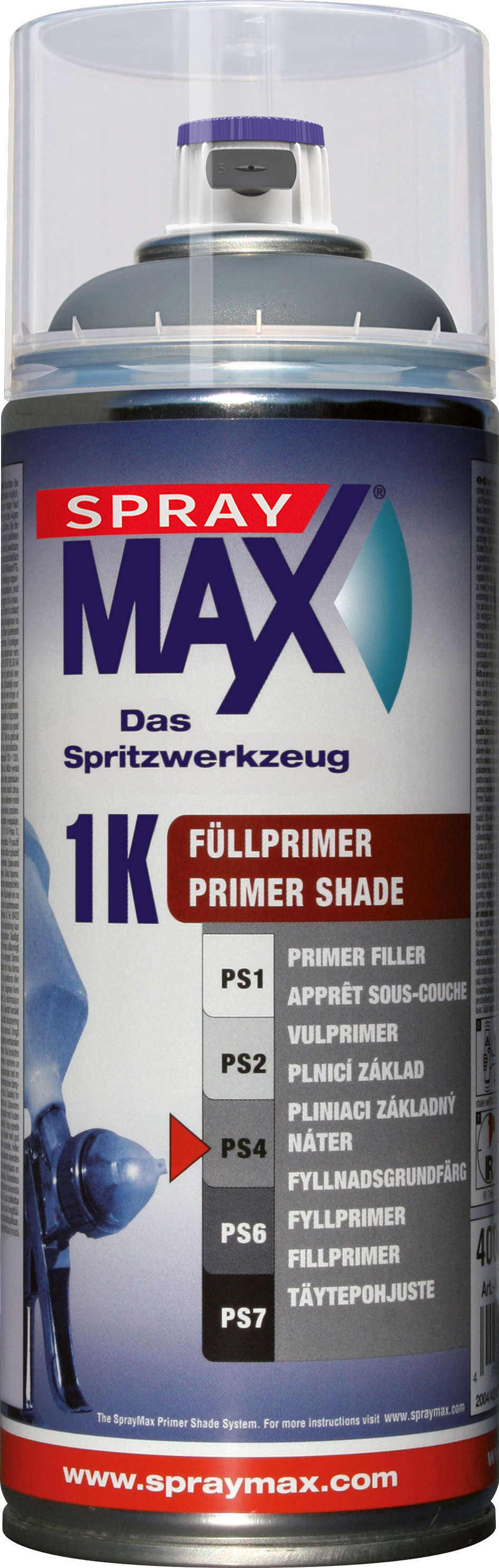 SprayMax 1K Shade Fullp. Mediumgrey 400 ML