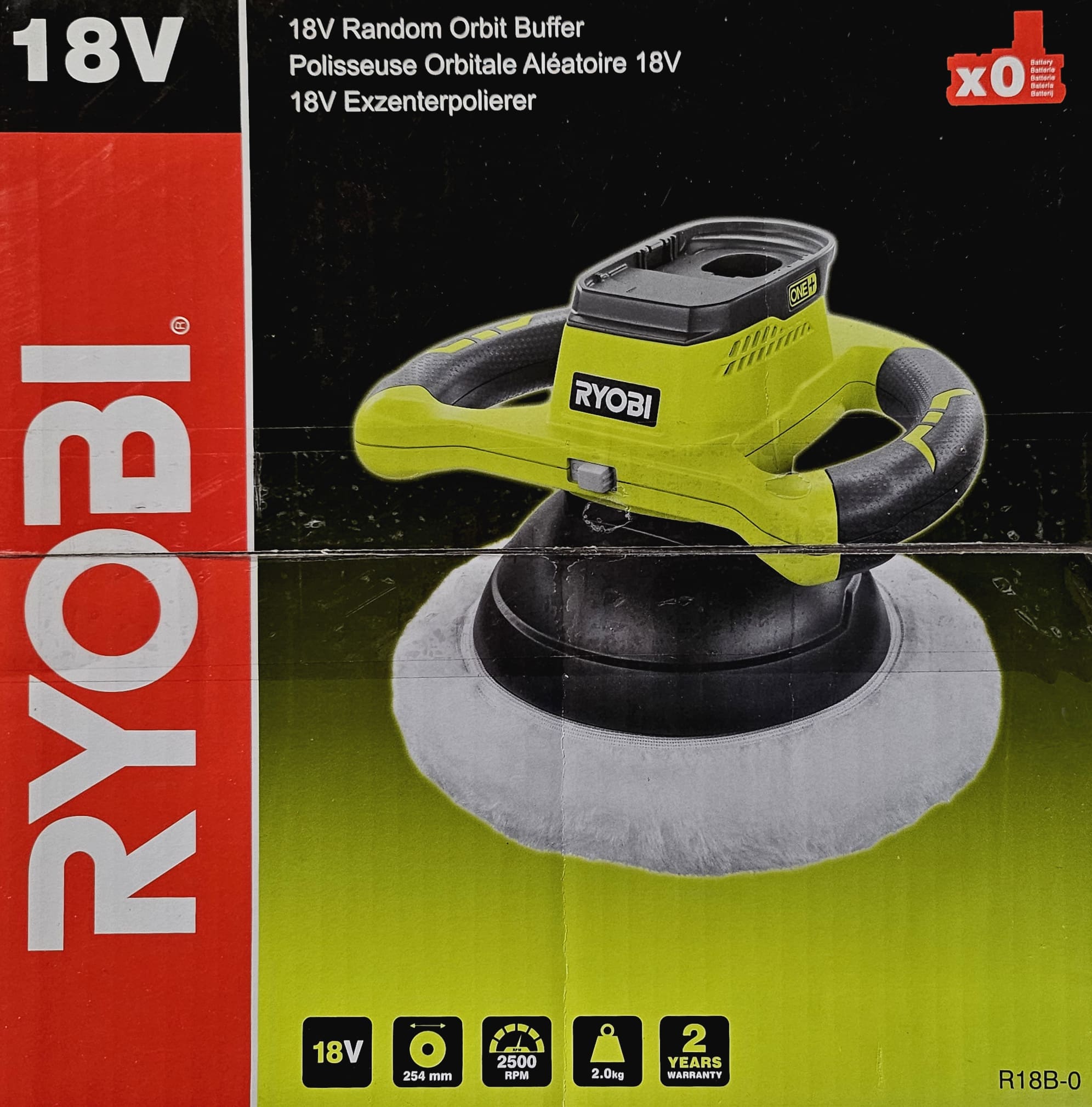Polermaskin oscillerande, 18V ONE+, 2500 RPM, batteridriven (utan batteri), Ryobi - 4