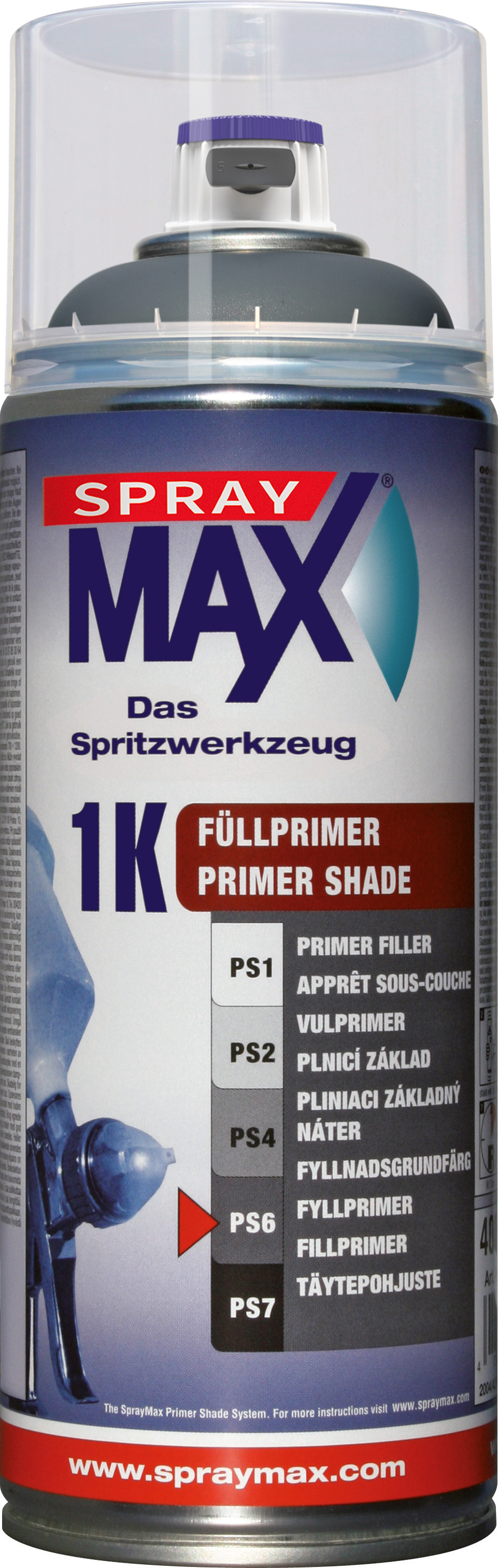 SprayMax 1K Shade Fullprimer Dark Grey 400 ML