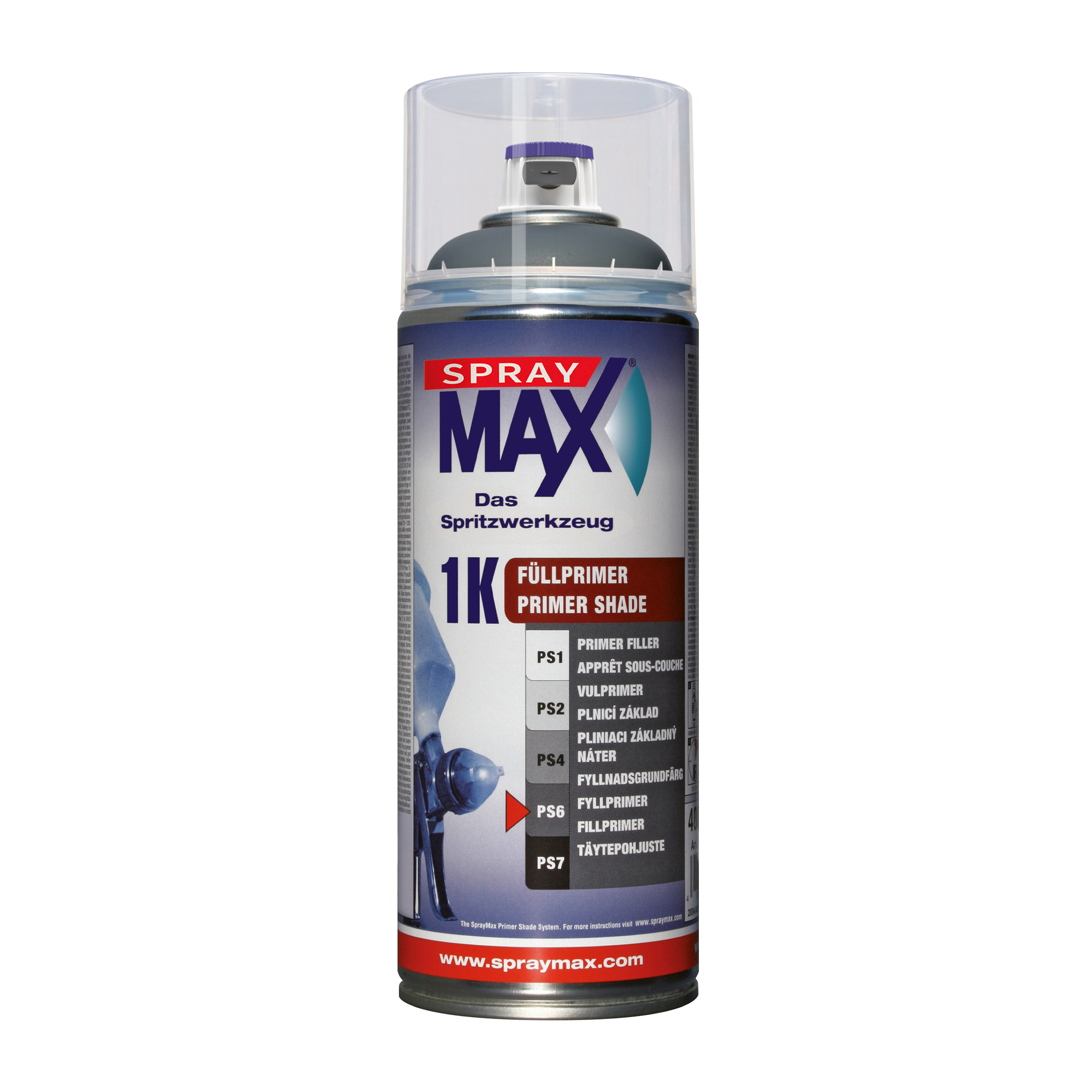 SprayMax 1K Shade Fullprimer Dark Grey 400 ML - 2