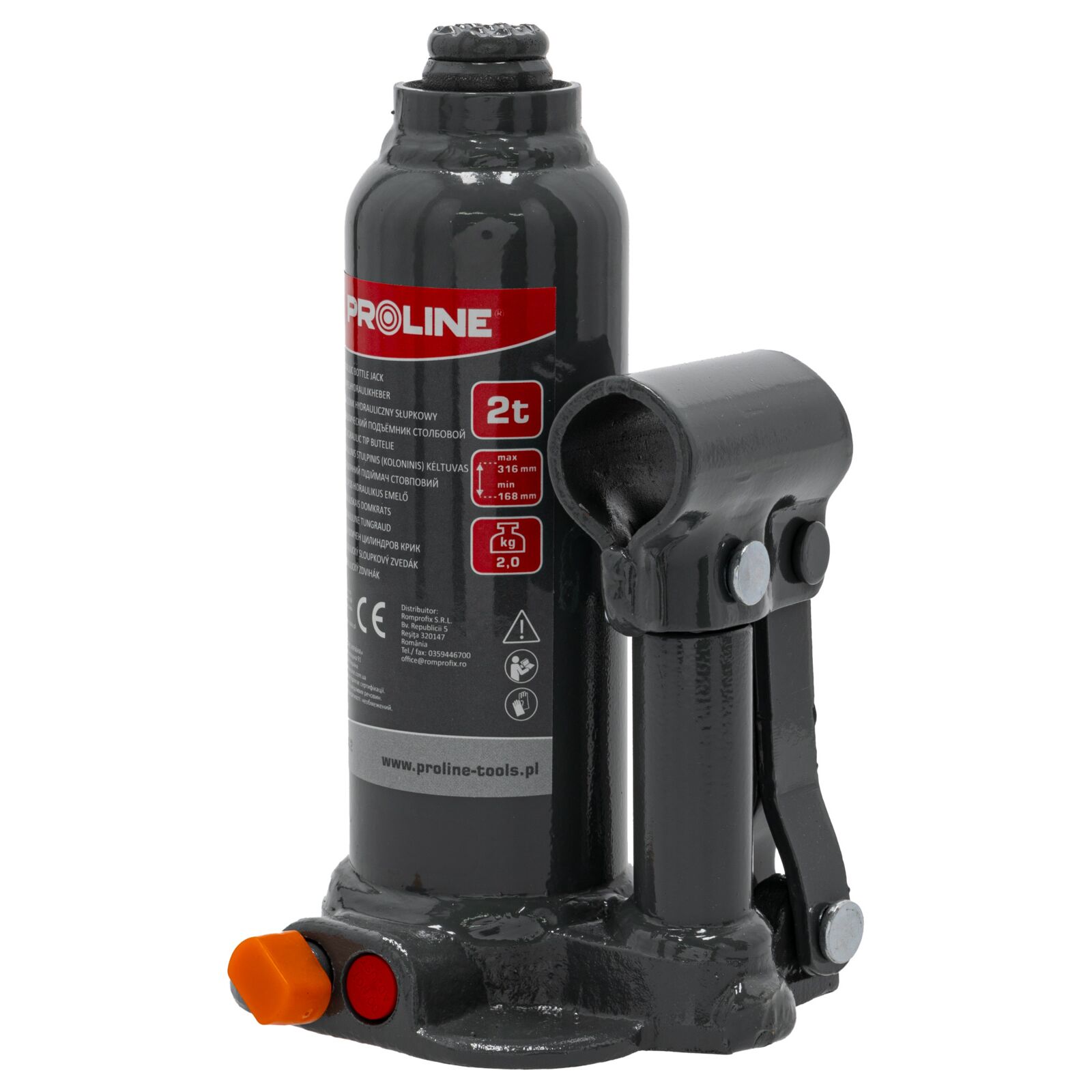 PROLINE TOOLS Hydraulisk Pelardomkraft 2T, 181-345 mm, 2, 5 kg, CE, Proline - 3