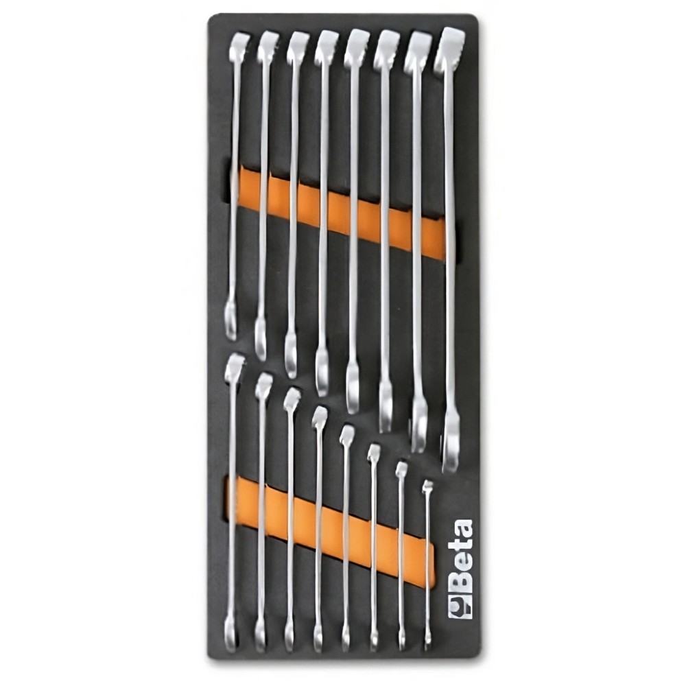 Kombinationsnyckelsats 16 Delar 6-21 mm Skumbricka, BETA Tools