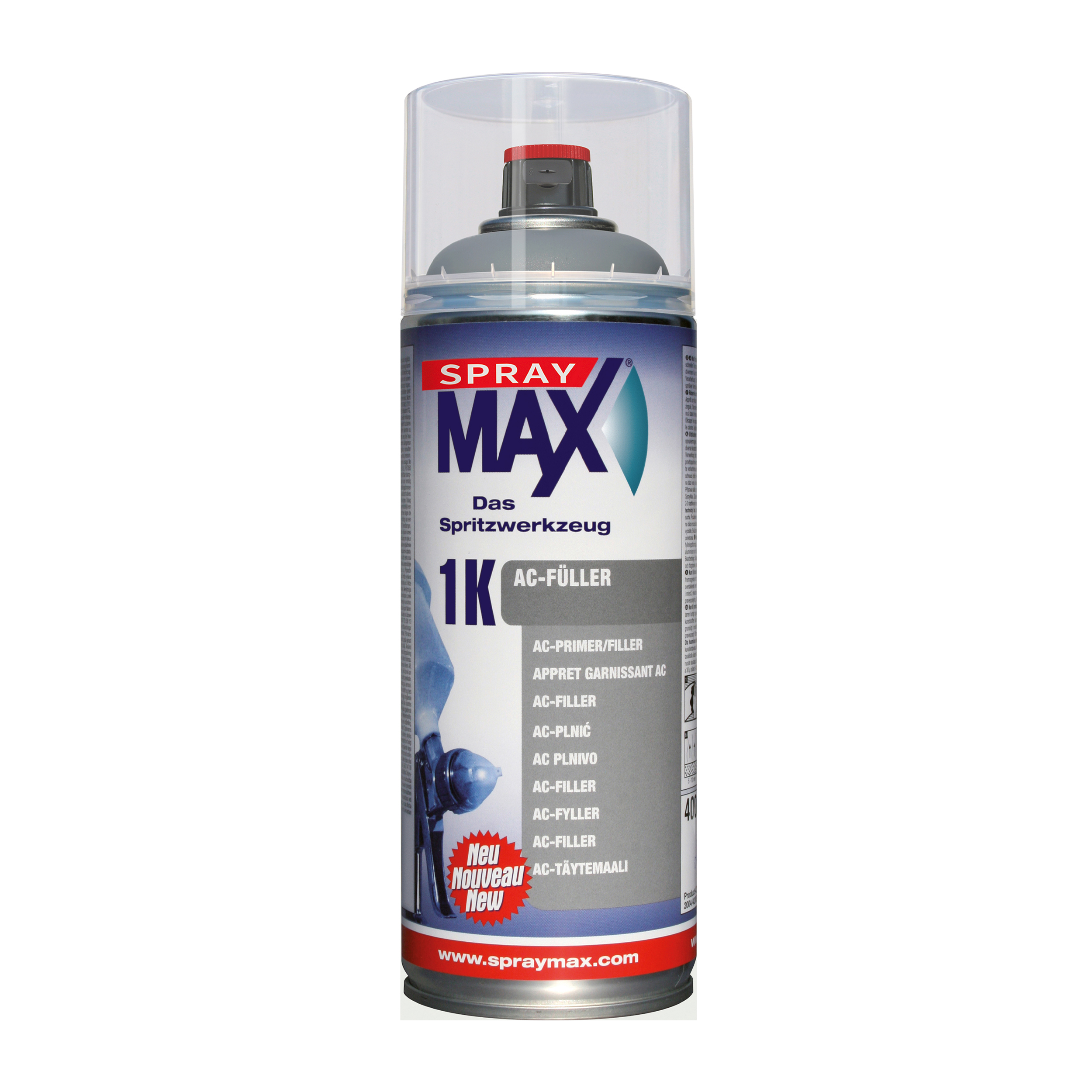 SprayMax 1K AC-filler Mellangrå 400 ML - 2