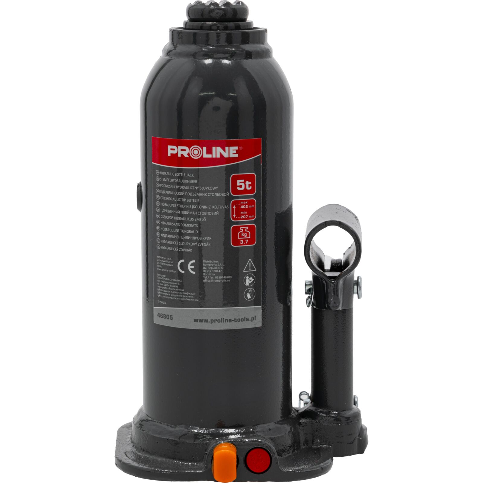 PROLINE TOOLS Hydraulisk Domkraft 5T, 216-413 mm (4, 3 kg), Proline - 4
