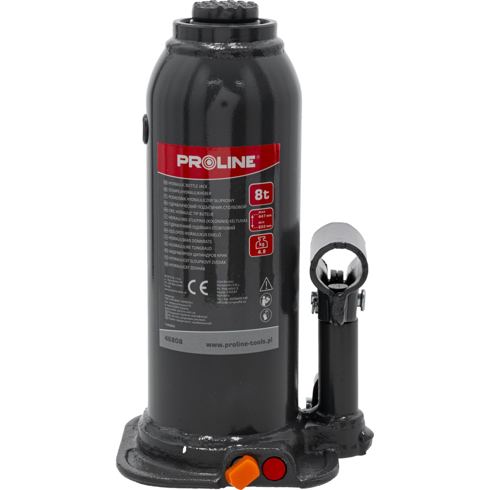 PROLINE TOOLS Hydraulisk Domkraft 8 T, 230-457 mm (5, 5 kg), Proline - 2