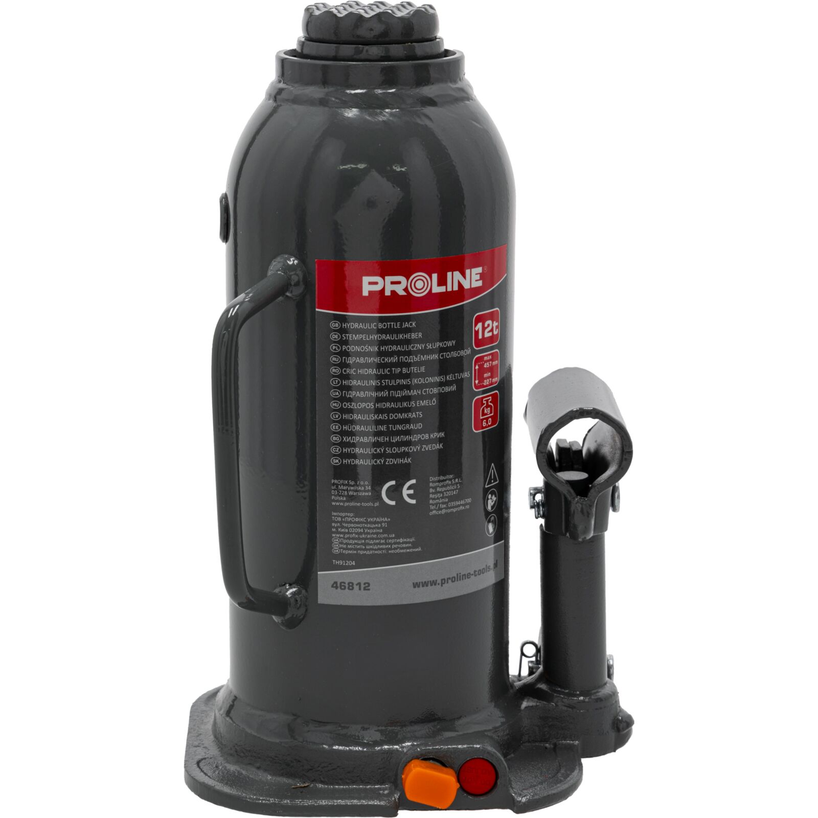 PROLINE TOOLS Hydraulisk Domkraft 12 T, 230-4, 65 mm, 7, 2 kg, CE, Proline - 2