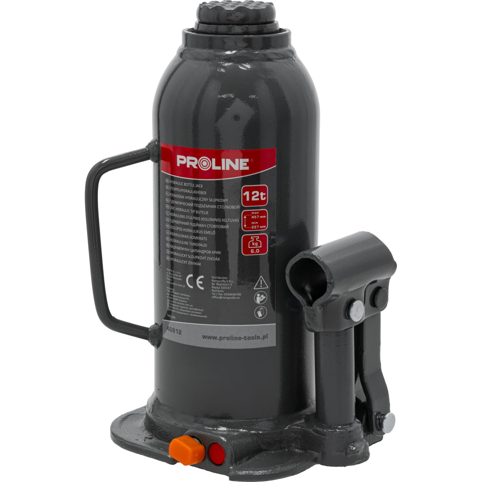PROLINE TOOLS Hydraulisk Domkraft 12 T, 230-4, 65 mm, 7, 2 kg, CE, Proline - 4