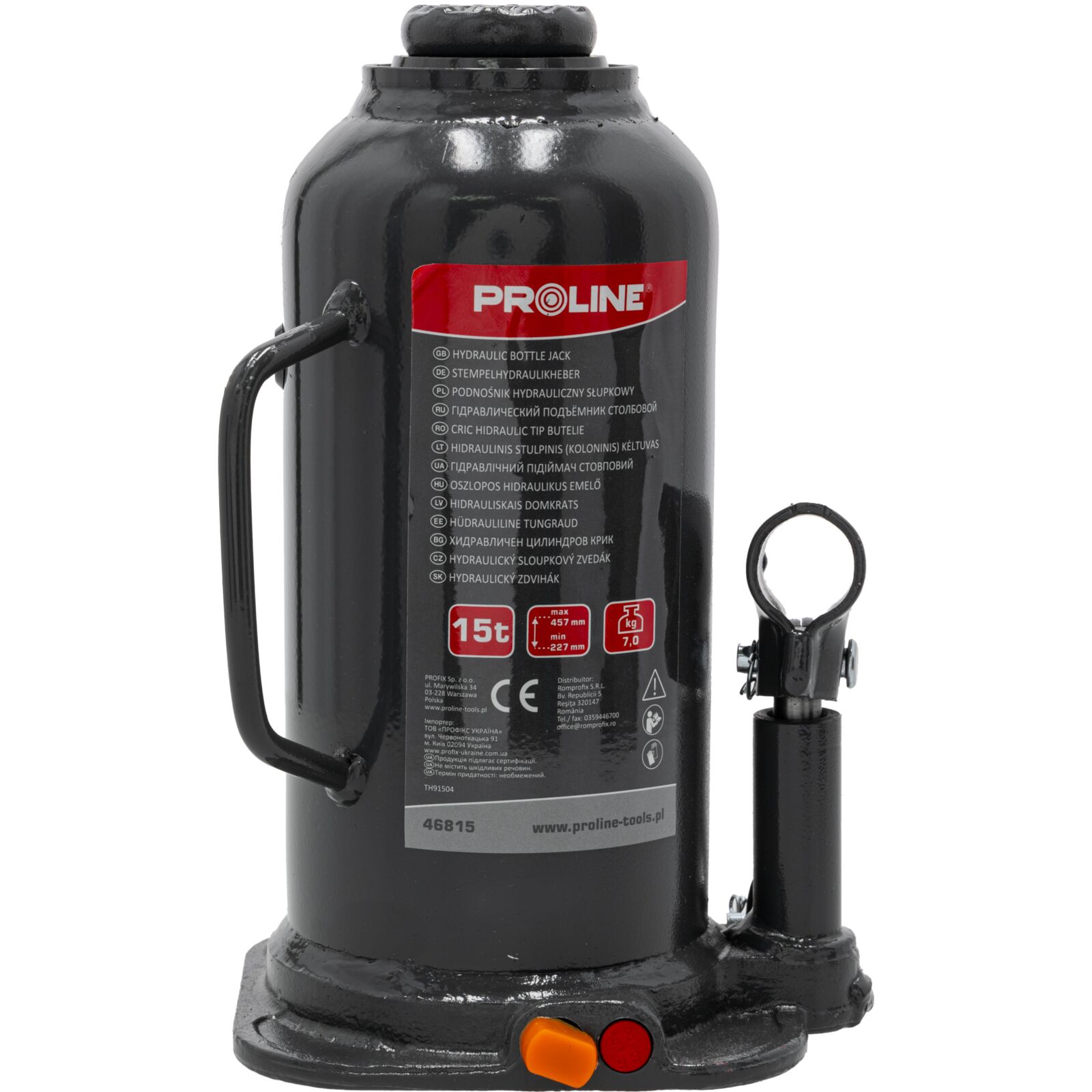 PROLINE TOOLS Hydraulisk Domkraft 15T, 62 mm, 8.1 kg, Proline - 2