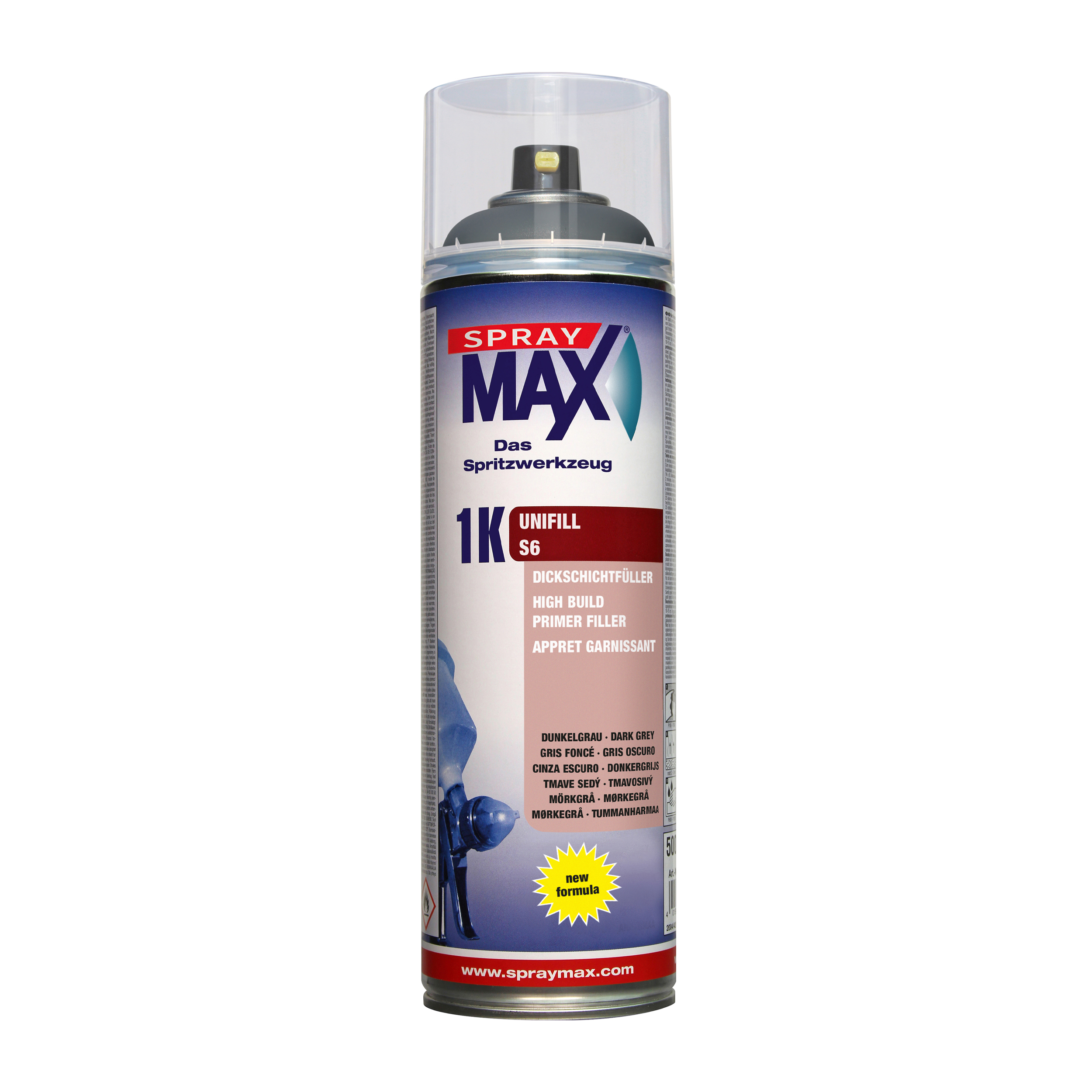 SprayMax 1K Unifill S6 Mörkgrå 500 ML - 2