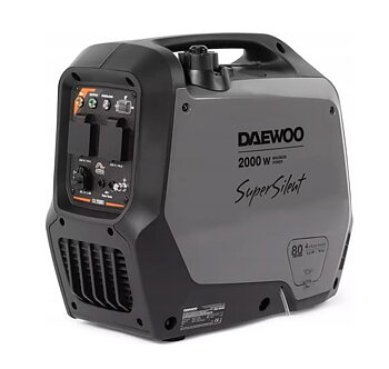 Inverterelverk 2 kW bärbart låg ljudnivå, 230V 50Hz, USB, 3.4hk, bensinmotor 79 cm³, Daewoo
