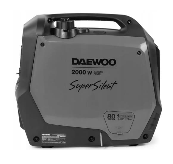 Inverterelverk 2 kW bärbart låg ljudnivå, 230V 50Hz, USB, 3.4hk, bensinmotor 79 cm³, Daewoo - 7