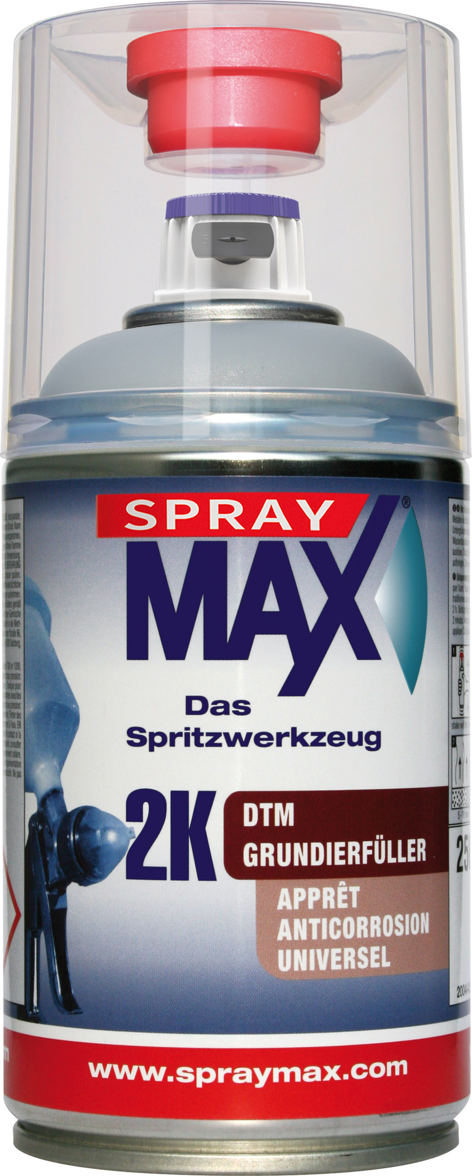SprayMax 2K DTM filler Ljusgrå 250 ML
