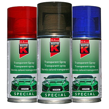 Auto-K Transparent Spray Röd 150 ML