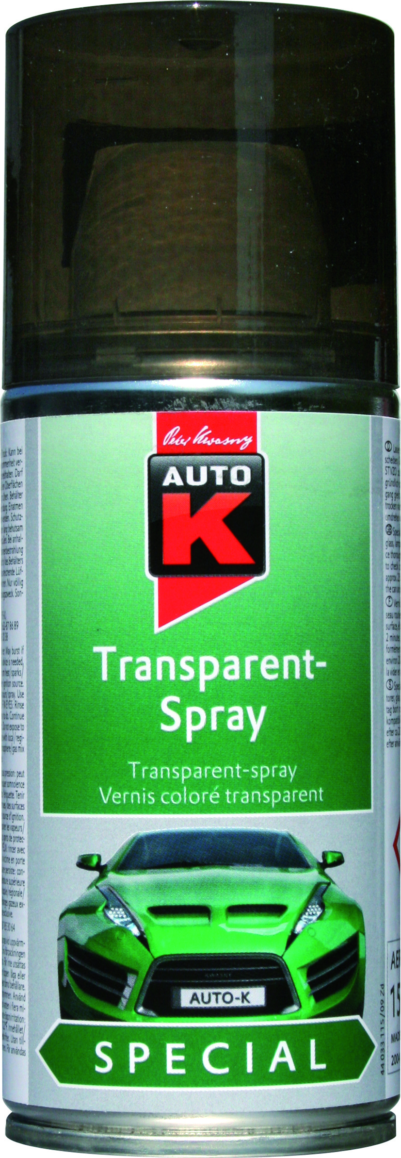 Auto-K Transparent Spray Svart 150 ML