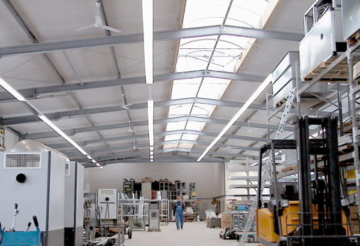 Industrifläkt Tak Pendelmontage 142cm 15000m³/h 75W Värmeåtervinning, Fenne - 4