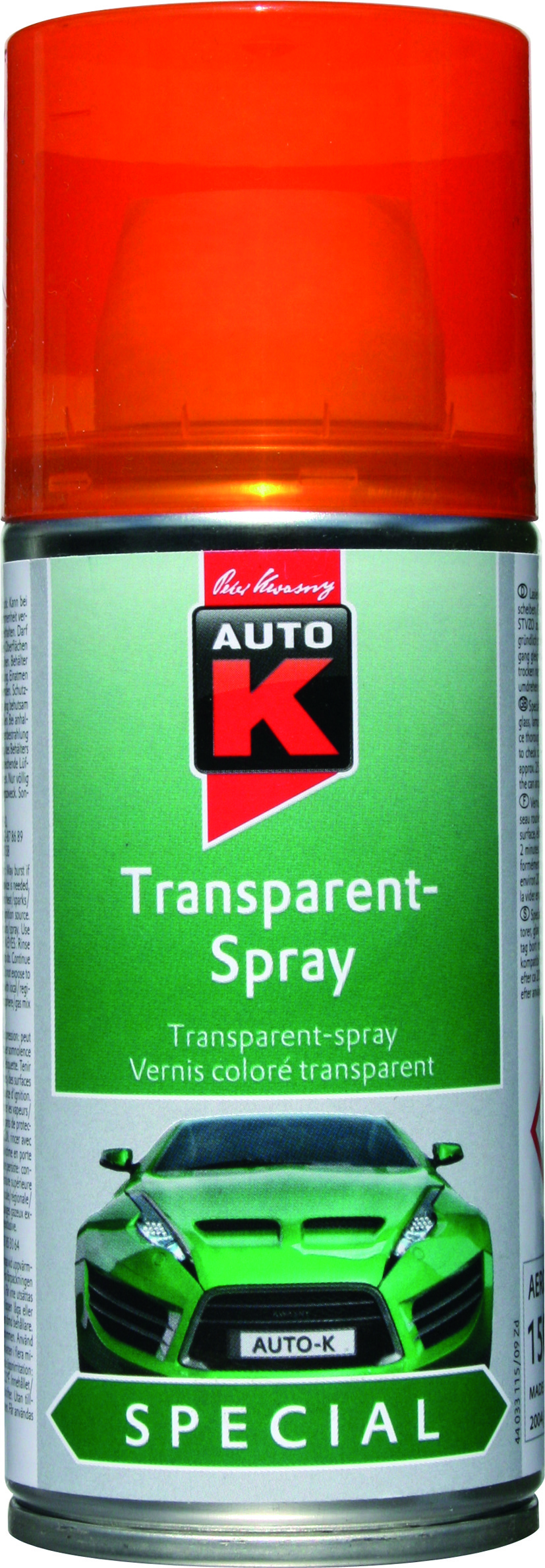 Auto-K Transparent Spray Orange 150 ML