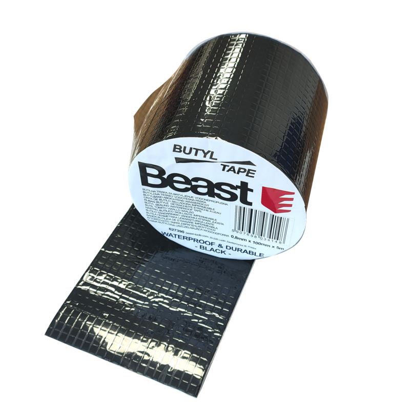 Butyltejp svart 0, 8 x 100 mm 5 m, Beast