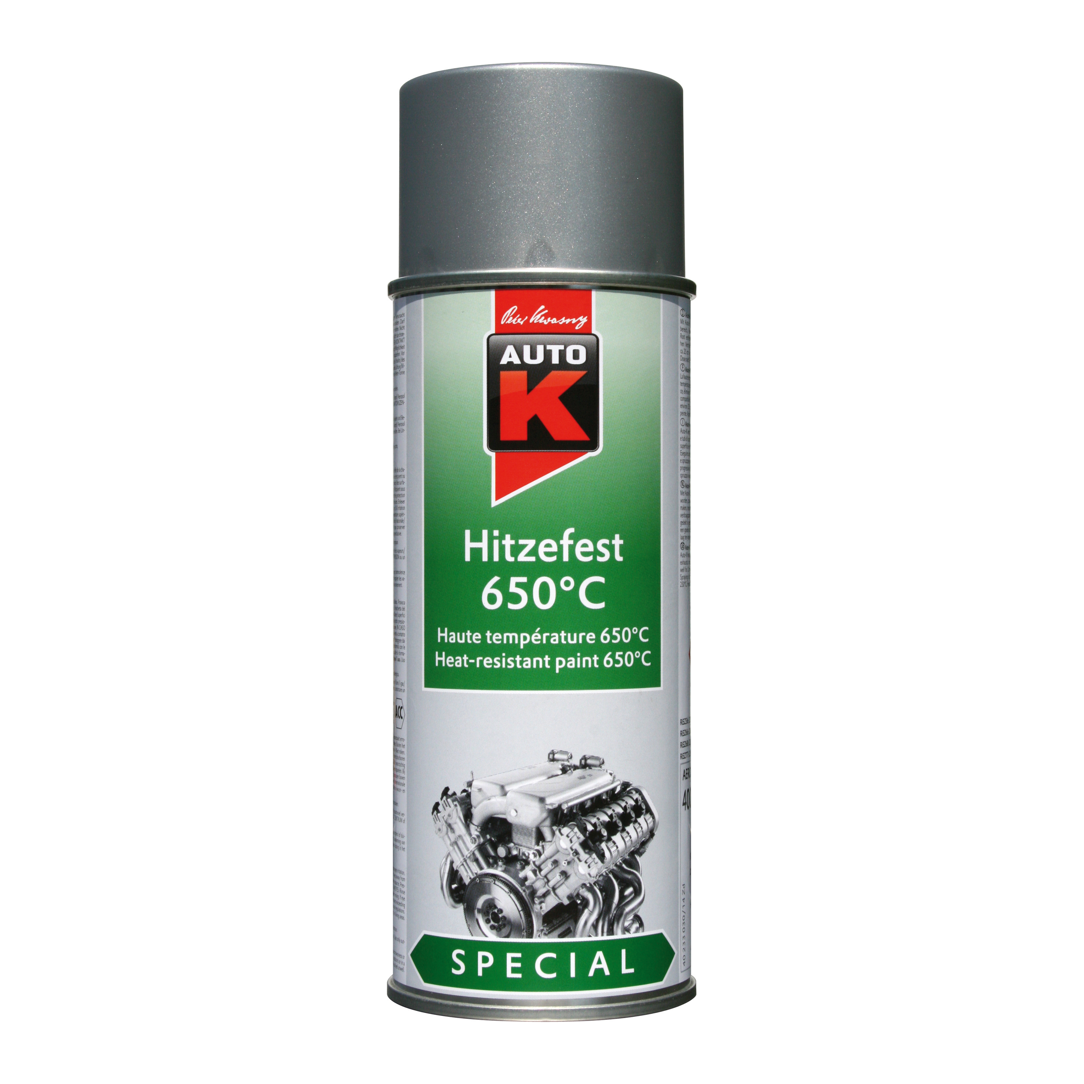 Auto-K Värmefärg 650C Matt Silver 400 ML - 2