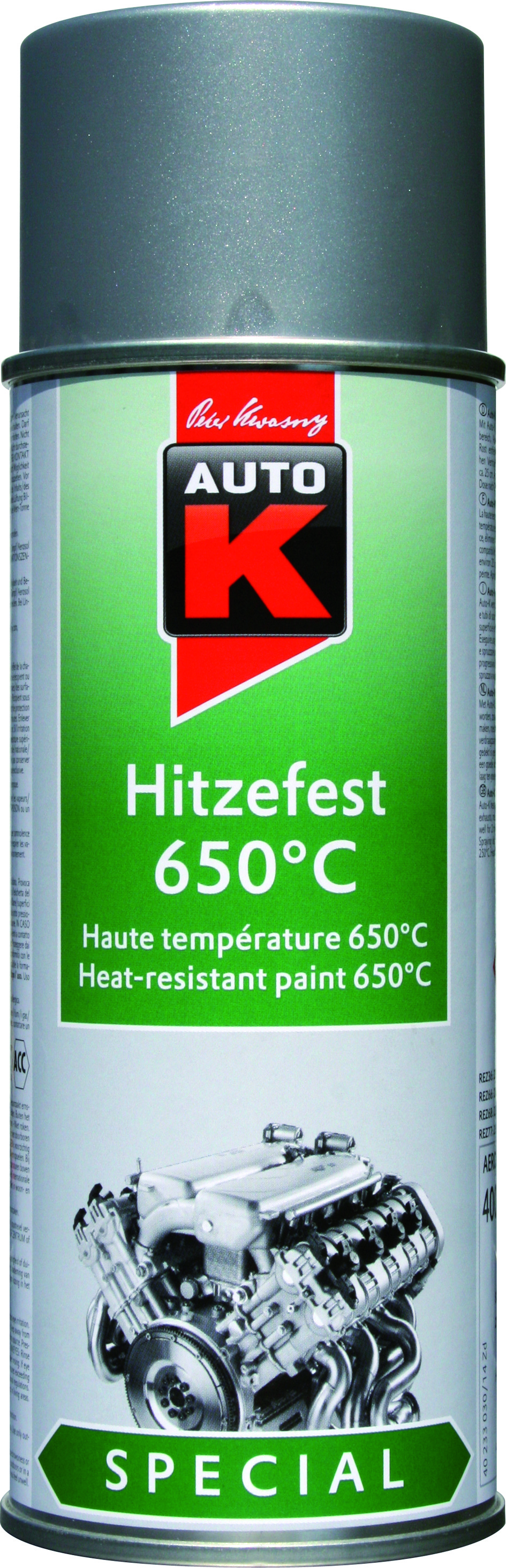 Auto-K Värmefärg 650C Matt Silver 400 ML