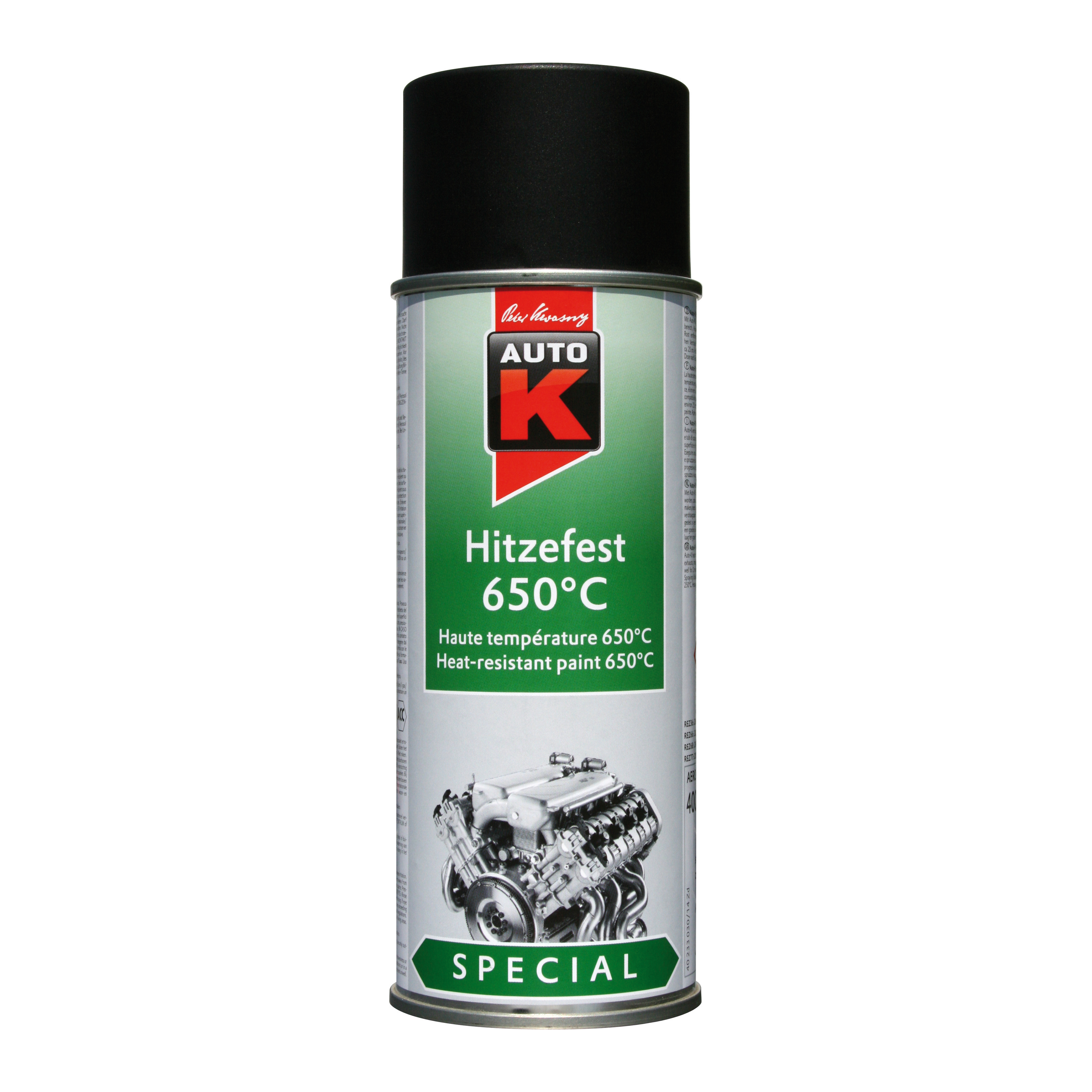 Auto-K Värmefärg 650C Matt Svart 400 ML - 2