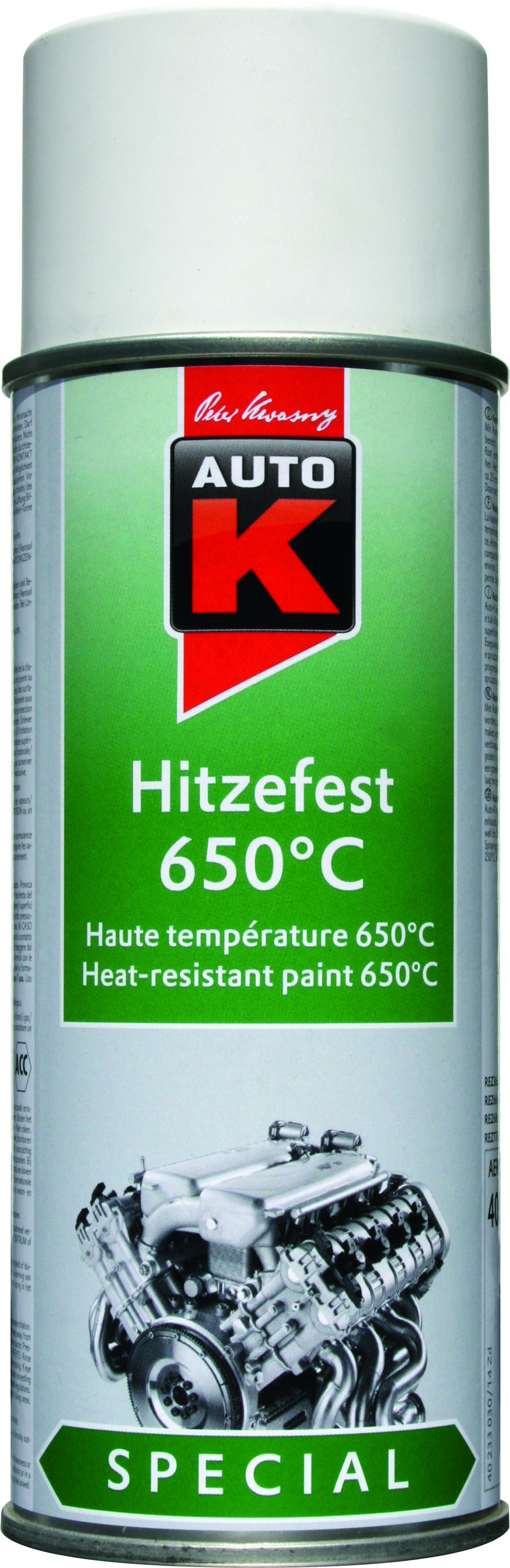 Auto-K Värmefärg 650C Matt Vit 400 ML