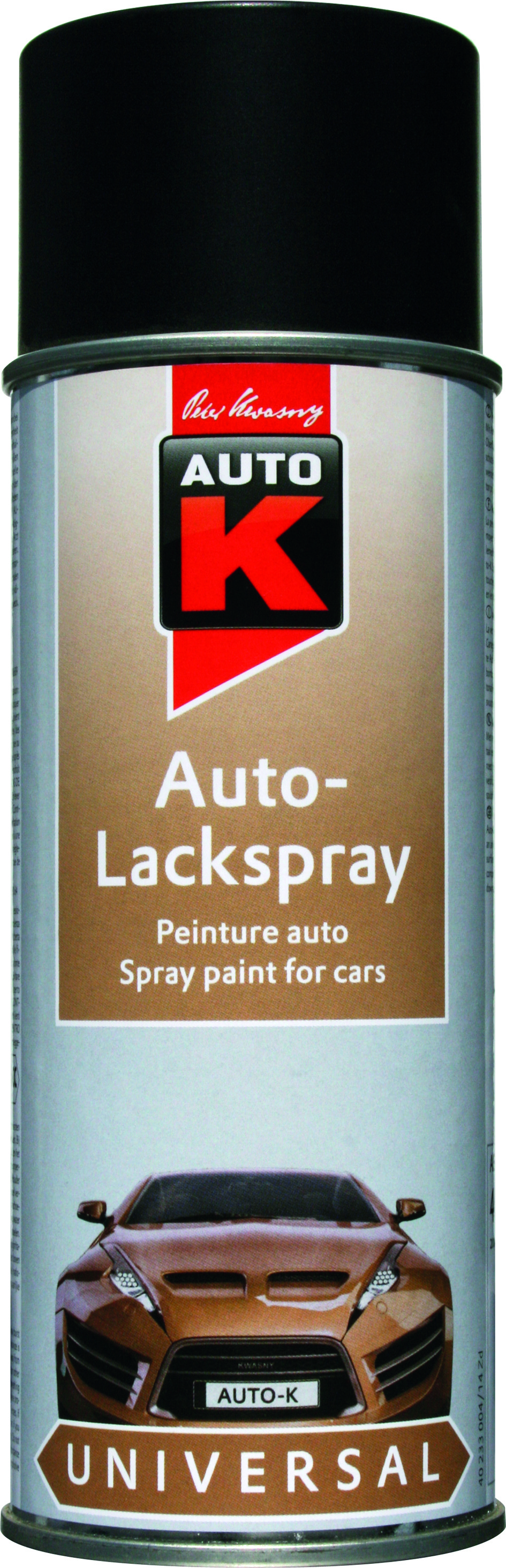 Auto-K Lackfärg Sidenglans Svart 400 ML