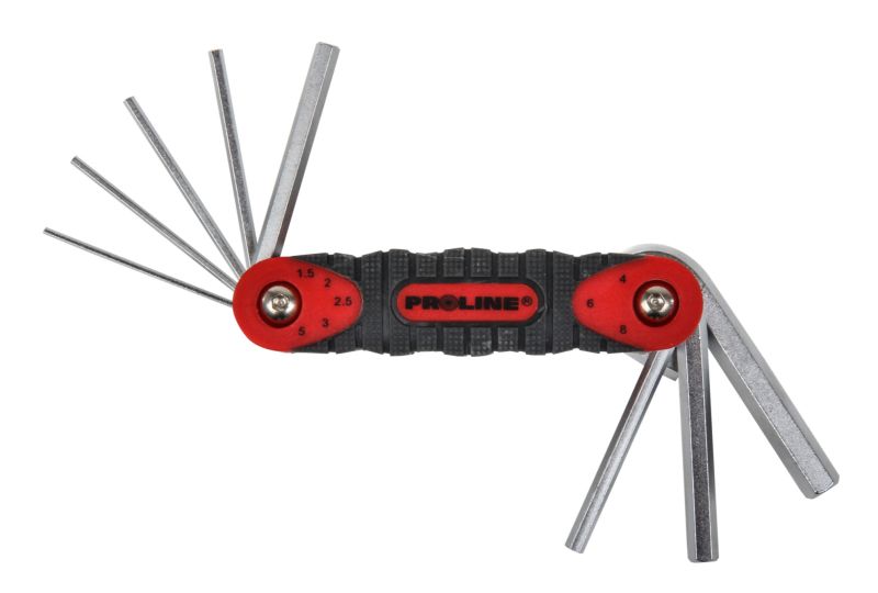 PROLINE TOOLS Insexnyckel sats 8 st 1.5-8.0 mm, Stål, Proline