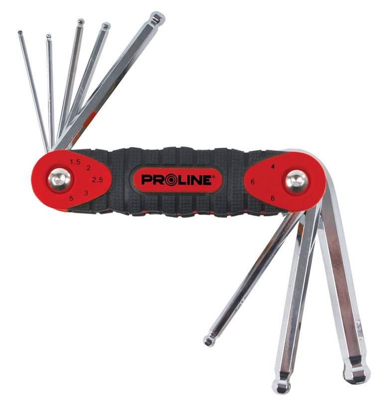 PROLINE TOOLS Hexagonnyckelsats 8 delar, 1.5-8.0 mm, Baal-stål, Proline