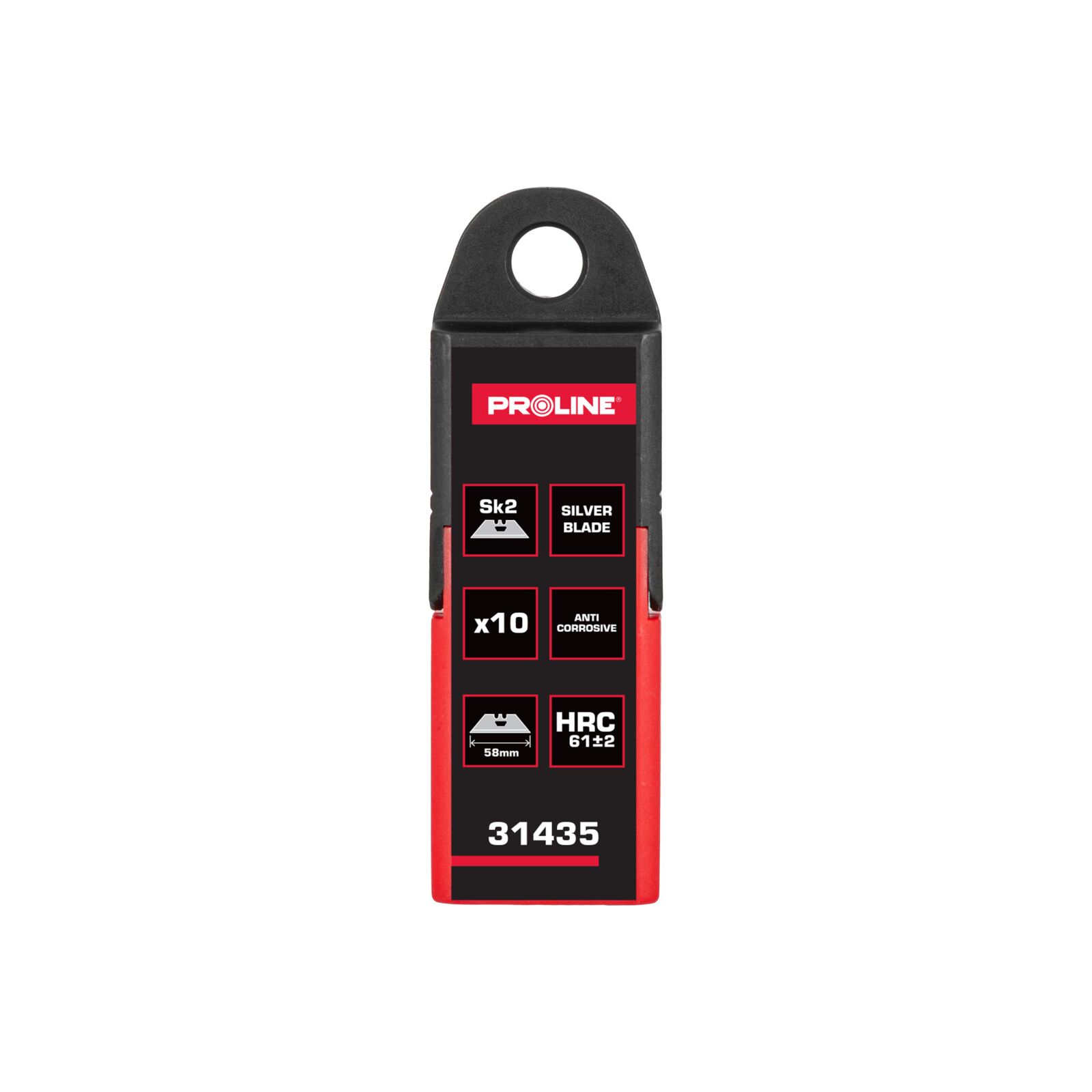PROLINE TOOLS Reservblad Trimmkniv 58 x 0, 61 mm SK2, 10-pack, Proline
