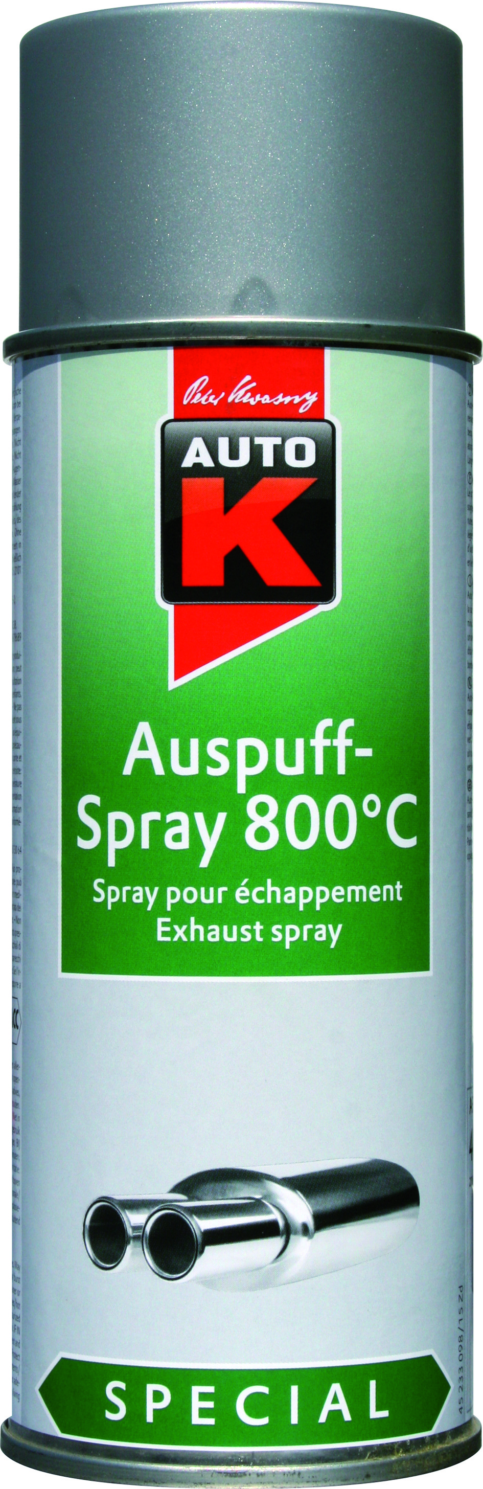 Auto-K Värmefärg 800C Matt Avgas. Silver 400 ML