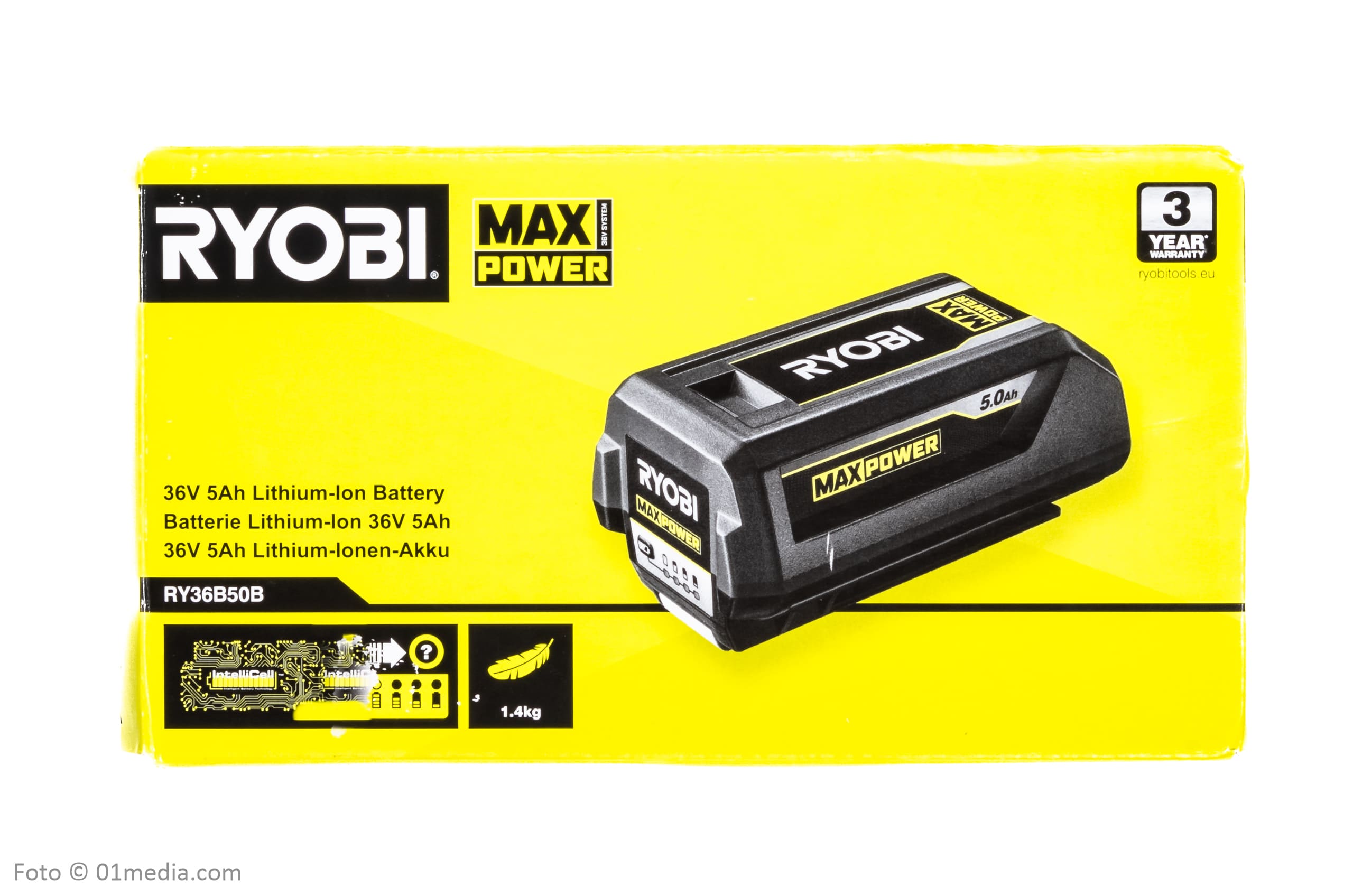 Batteri 36V 5Ah MaxPower, Ryobi - 2
