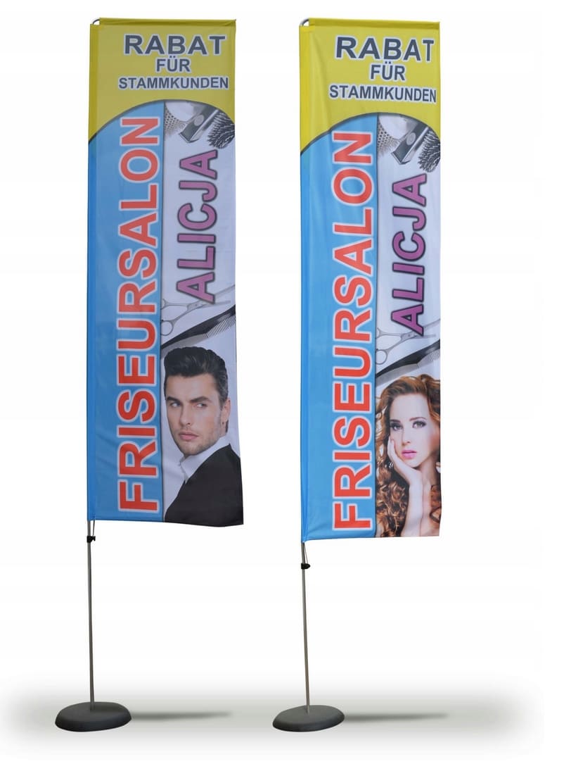Reklamflaggor, beachflagga med mast och tryck på 220 x 70 cm - 3